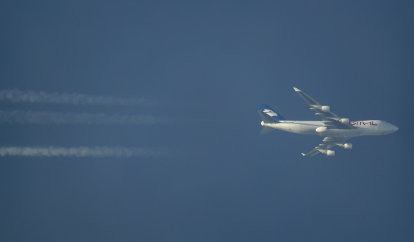 ASTRAL AVIATION BOEING 747F TF-AMU ROUTING JFK-LIEGE AS ABD4407 38,000FT DECENDING.