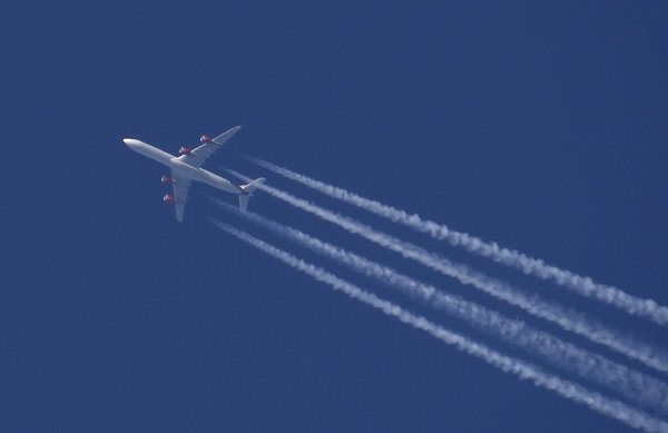 Virgin A340 G-VOGE heading for Britain.