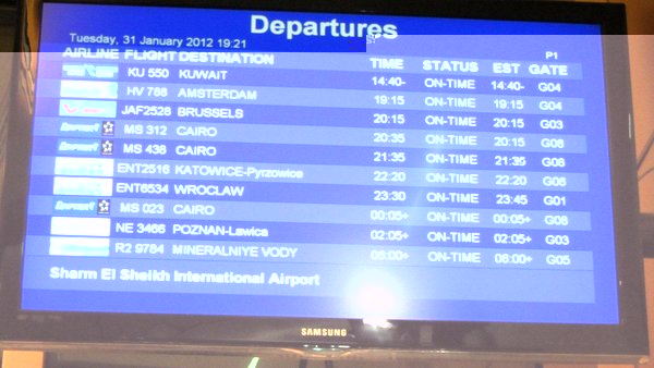 Departures board