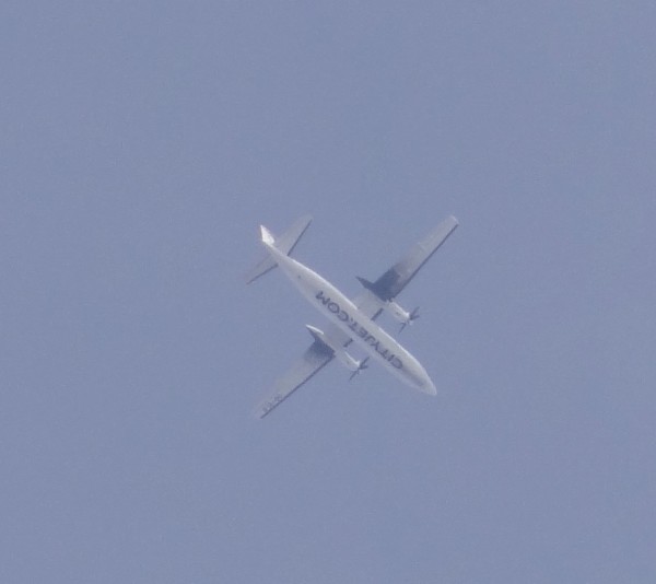Caught by accident but easy to identify: one of Cityjet's Fokker 50.