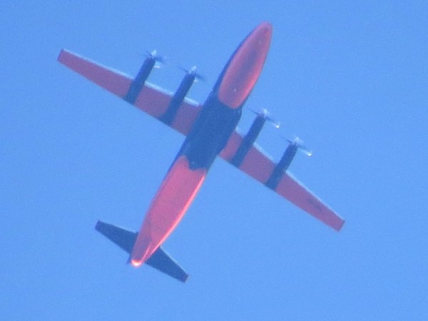 Colourful Antonov 12, probably UR-CKL. It was already getting dark, so the pic is quite grainy.