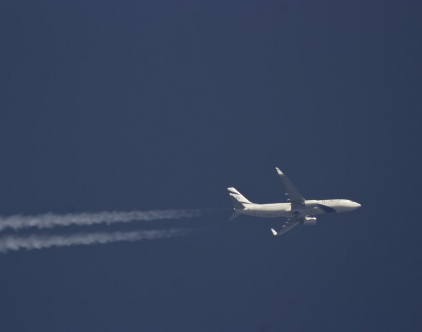 El-Al (B738), 4X-EKI, flying at 33,000 ft from GVA to TLV