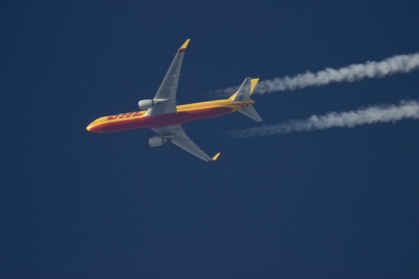DHL B763 (G-DHLG) flying at 36,000 ft from Bahrain to Leipzig