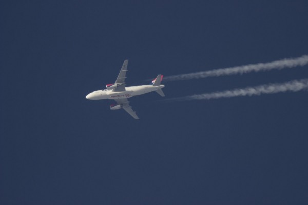 Air Serbia A319 (YU-APF) flying at 38,000 from BEG to DUS