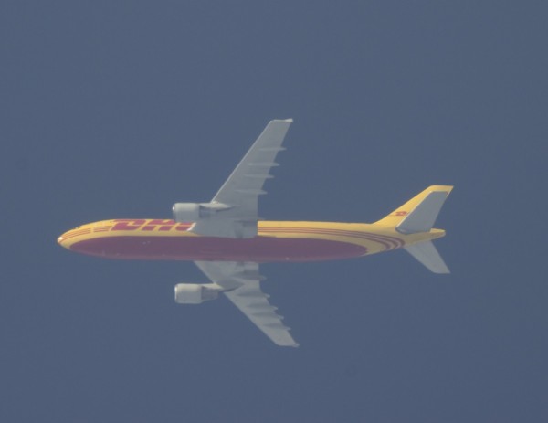 DHL A300-600 (D-AEAJ) flying at 34,000 ft from TLV to MXP