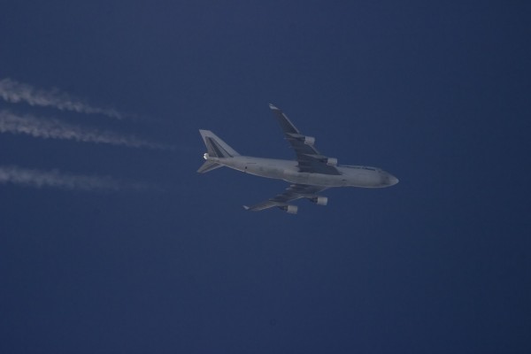 El Al Cargo B747 (4X-ELF) flying at 35,000 ft from JFK to TLV