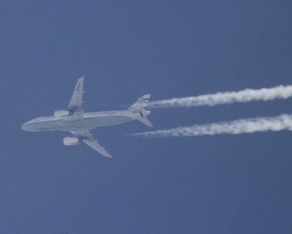 Aegean A320 (SX-DGJ) flying at 36,000 ft from ATH to LYS