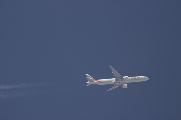 Emirates 773 (A6-EGV) flying at 35,000 ft from GVA to DXB