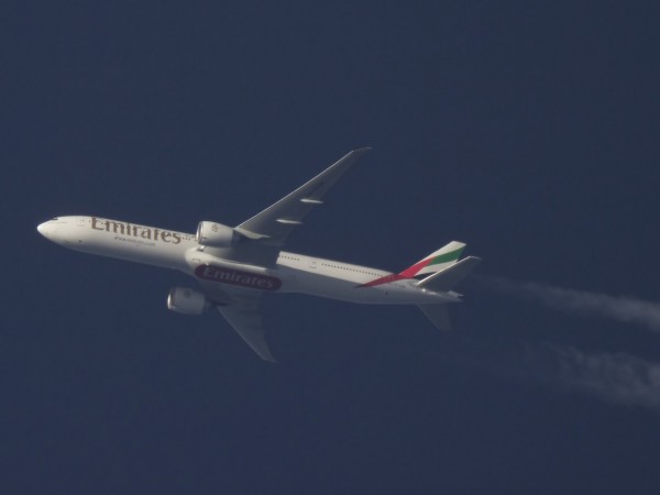Emirates 773 (A6-ENN) flying at 38,000 ft from DXB to LYS