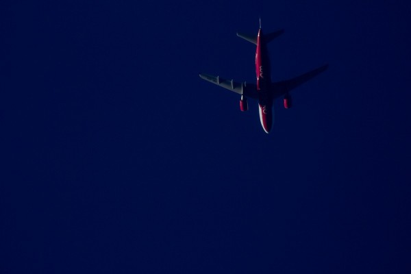 Air Berlin (Belair) A319 (HB-JOY) flying at 30,000 ft from CTA to ZRH)