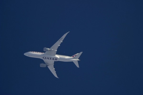 Qatar Airways 787 (A7-BCK) flying at 40,000 ft from DOH to BRU