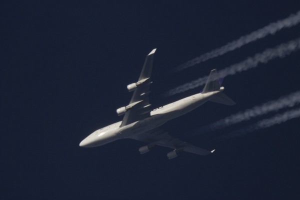 Saudi Arabian Cargo 744F (TC-ACF) flying at 35,000 ft from DMM to BRU