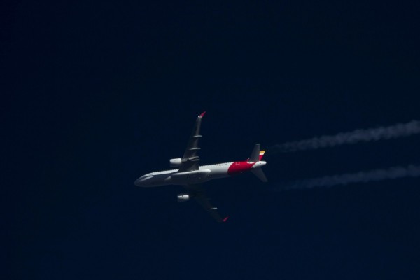 Iberia A320 (EC-MDK) flying at 36,000 ft from MAD to VIE