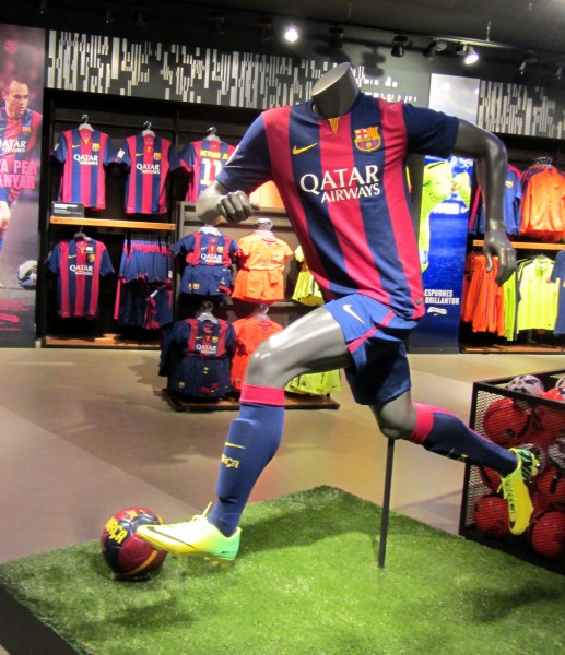 In the departure hall, an official shop of the Barça Football Club