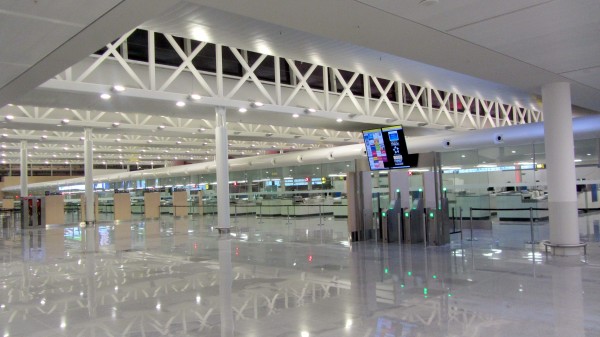 Twenty-five hand baggage screening lanes