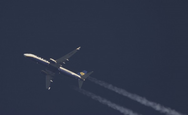 Ryanair 738 (EI-OCP) flying at 36,000 ft from GRO to WRO