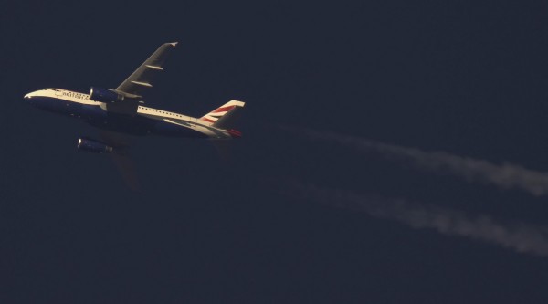 British Airways A319 (G-EUPO) flying at 36,000 ft from BLQ to LHR
