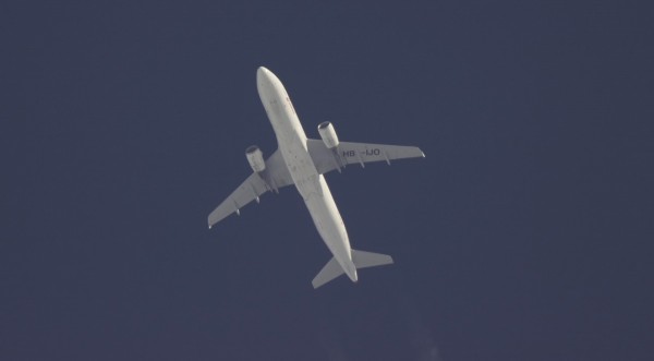 Swiss (Star Alliance Livery) A320 (HB-IJO) flying at 38,000 ft from SUF to ZRH