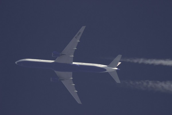 Transaero 773 (EI-UNN) flying at 38,000 ft from BCN to DME