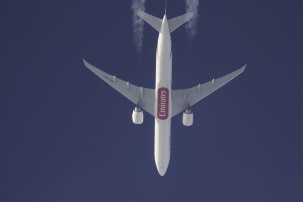 Emirates 773 (A6-EPC) flying at 38,000 ft from DXB to BRU