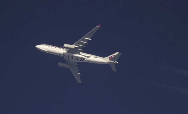 Qatar Airways Cargo A332F (A7-AFF) flying at 40,000 ft from DOH to BRU