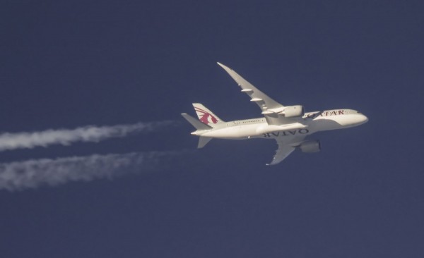 Qatar 788 (A7-BCG) flying at 41,000 ft from BRU to DOH