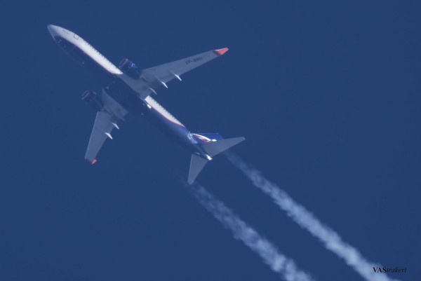 Aeroflot 738 (VP-BRH) flying at 36,000 ft from AGP to SVO