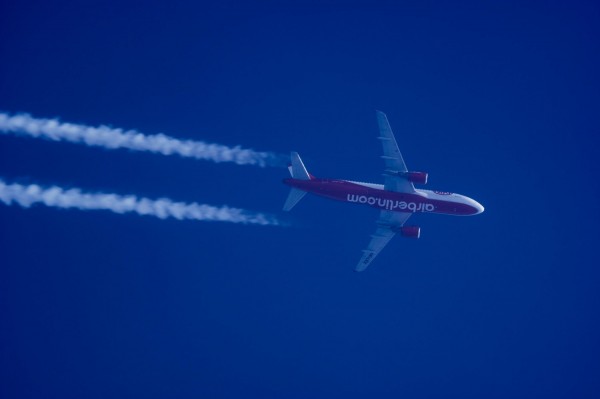 Niki A320 (OE-LEX) flying at 38,000 ft from BCN to VIE
