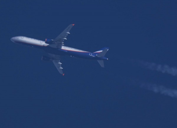 Aeroflot A321 (VQ-BEA) flying at 32,000 ft from BCN to SVO