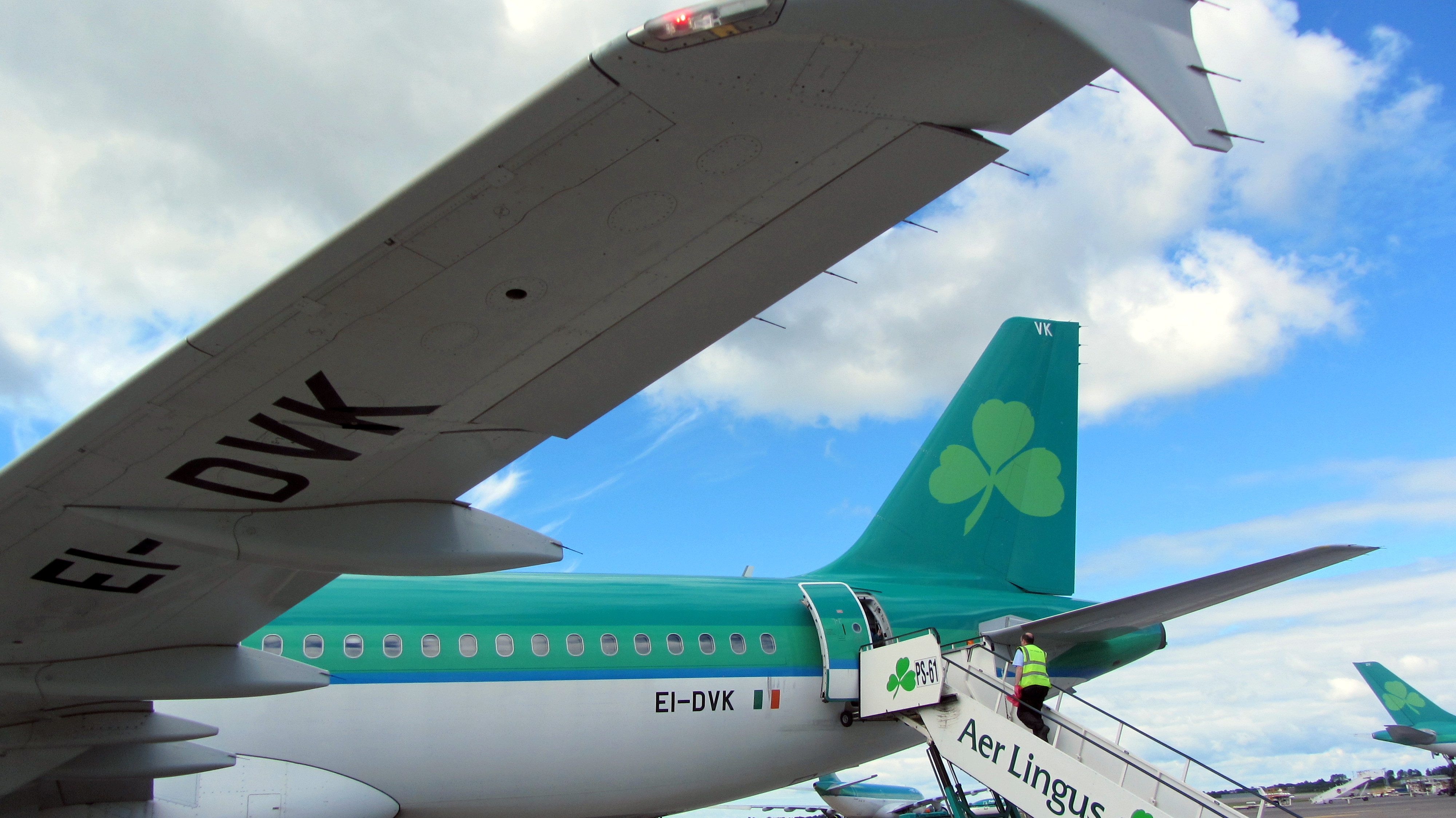 Our aircraft at gate 410, terminal 2