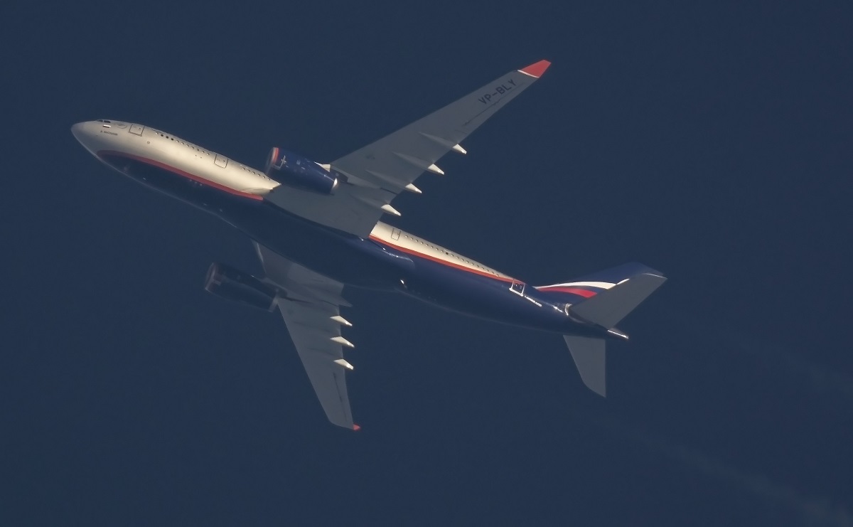 Aeroflot A332 (VP-BLY) 36,000 ft (BCN-SVO)