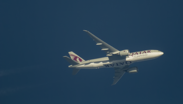 QATAR CARGO BOEING 777 A7-BFD ROUTING IAH-LGG AS QTR8164 30.000FT.