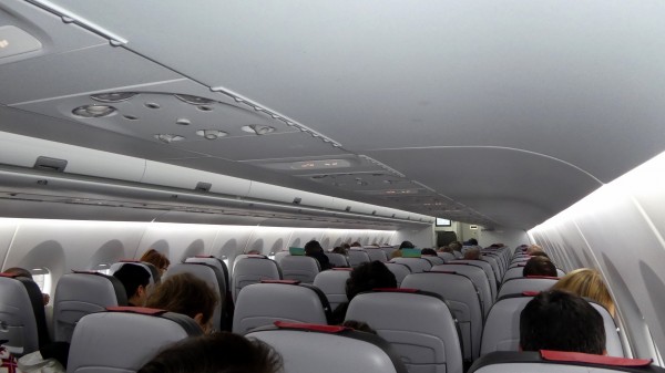 Inside the SSJ from seat 14F