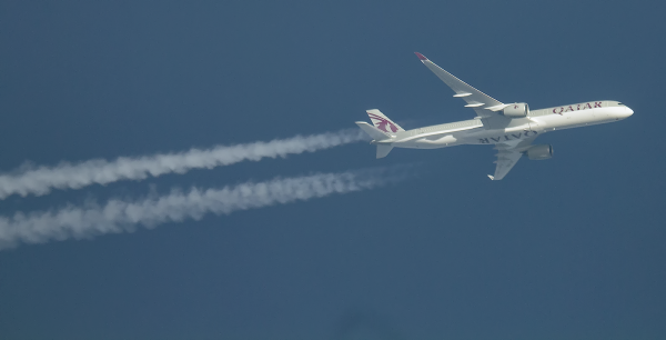 QATAR AIRWAYS AIRBUS A350 A7-AND ROUTING JFK--DOHA AS QTR702  37,000FT.