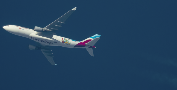 EUROWINGS AIRBUS A330 D-AXGA ROUTING WEST AS EWG1140  DUSSELDORF--PUNTA CANA   34,000FT.