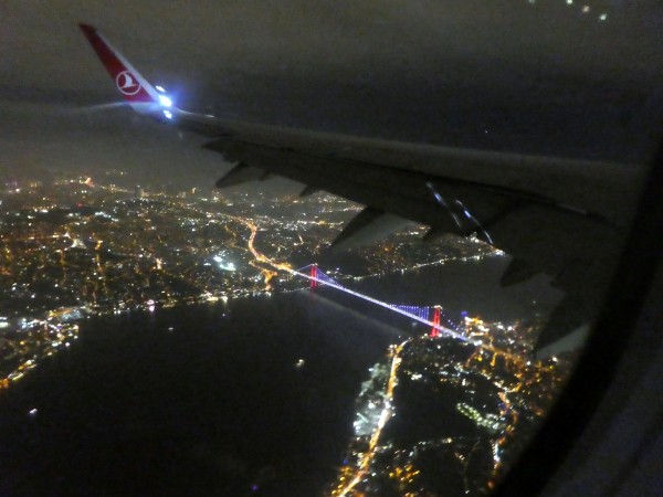 The Bosphorus bridge seen  from TK1944