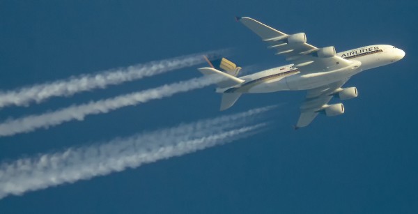 SINGAPORE AIRLINES AIRBUS A380 9V-SKR ROUTING JFK--FRA AS SIA25  36,000FT.