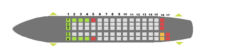 Seatmap Brussels Airlines Avro RJ85