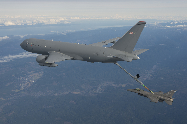 Boeing Flight Test & Evaluation - Boeing Field - KC-46, VH004, EMD2, Initial Contacts with F-16, Boeing KC-46 Pegasus Tanker Refueling F-16, Edwards AFB 412th TW,
