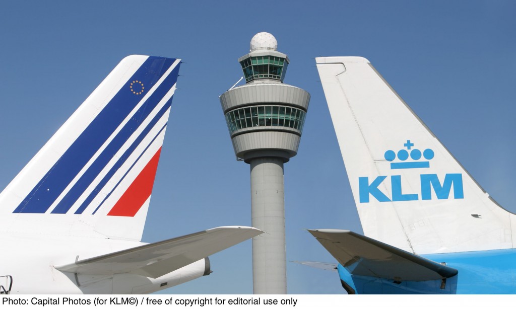 KLM AND AIR FRANCE aircraft at Amsterdam Airport Schiphol. © Capital Photos (for KLM) - Free of copyright for editorial use only / No syndication allowed (photo has been edited)