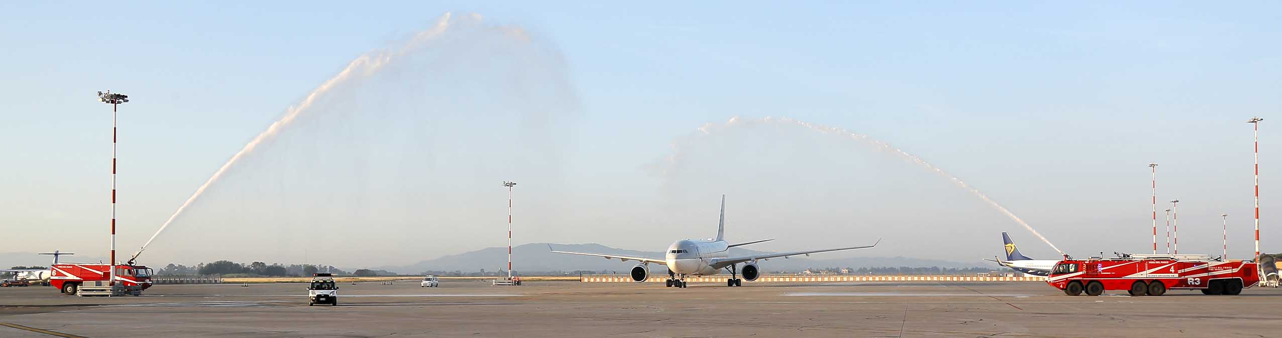 ARRIVO INAUGURAZIONE VOLO QATAR AIRLINES