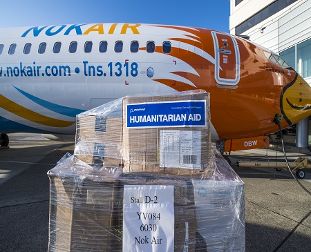 NOK Air 737-800 Humanitarian Relief Delivery