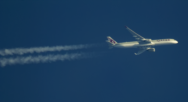 QATAR AIRWAYS AIRBUS A350 A7-ANI ROUTING DALLAS--DOHA AS QTR730   38,000FT.