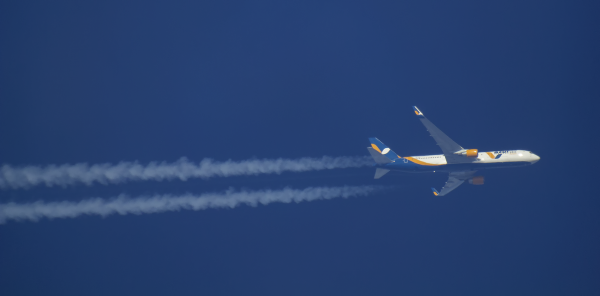 BOEING 767 UR-AZK AZUR AIR UKRAINE ROUTING LA ROMANA--KYIV AS UTN4490 AT 37,000FT.