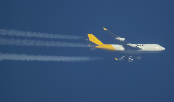 KALITTA AIR/DHL BOEING 747 BCF N743CK ROUTING LAX--BRUSSELS AS CKS335    34,000FT.