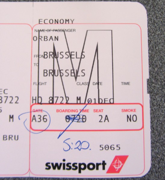 A special boarding pass: from BRU to BRU!