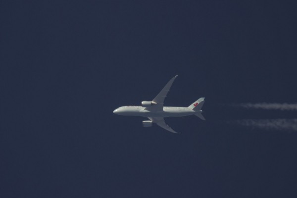 Air Canada 787 (C-GHPQ) flying at 38,000 ft from TLV to YYZ