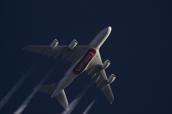 Emirates A380 (A6-EER) flying at 38,000 ft from DXB to LHR (2)