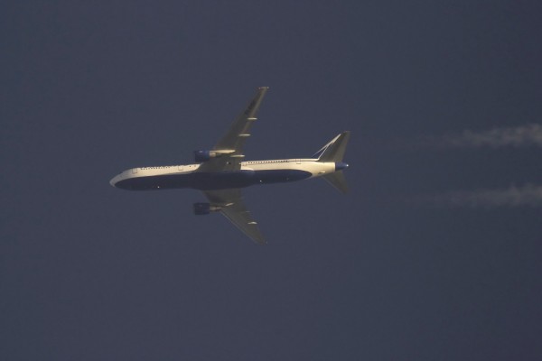 Transaero 767 (EI-DBF) flying at 36,000 ft from BCN to DME