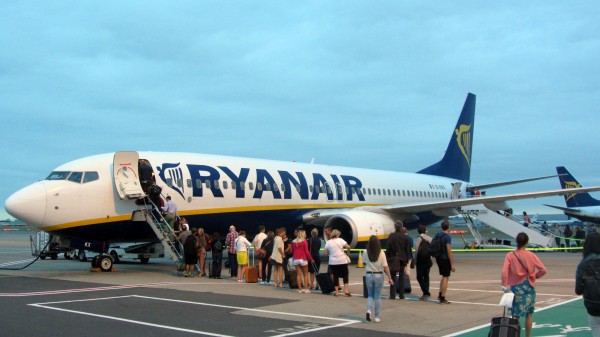 Embarking onto Boeing 737-800 registered ...